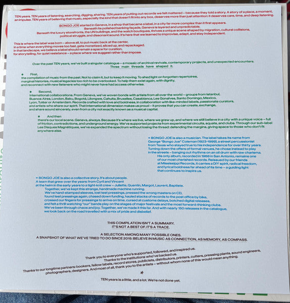 Various : 2015-2025 Les Disques Bongo Joe 10 Years Of Sonic Explorations	 (LP, Cle + LP, Cle + Comp, Ltd, Ann)