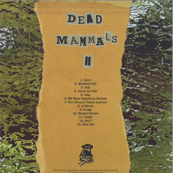 Dead Mammals - Dead Mammals II — back sleeve
