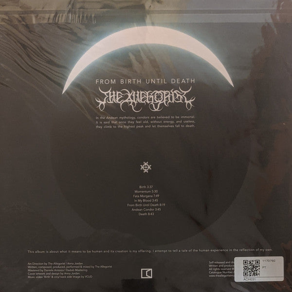 The Allegorist - From Birth Until Death LP — back sleeve