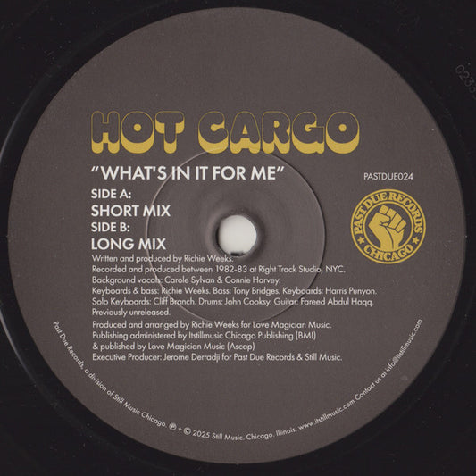 Hot Cargo (2) : What’s In It For Me (7", Single)