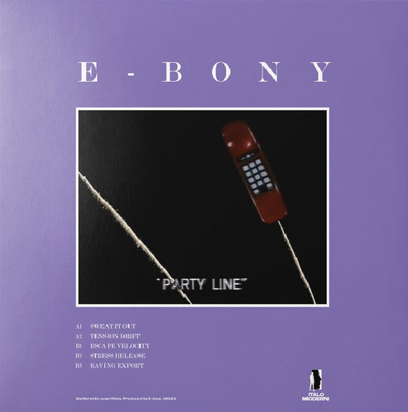 E-bony  - Party Line EP — back sleeve