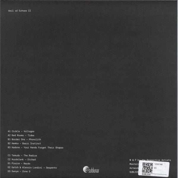 Various - Veil Of Echoes II — back sleeve