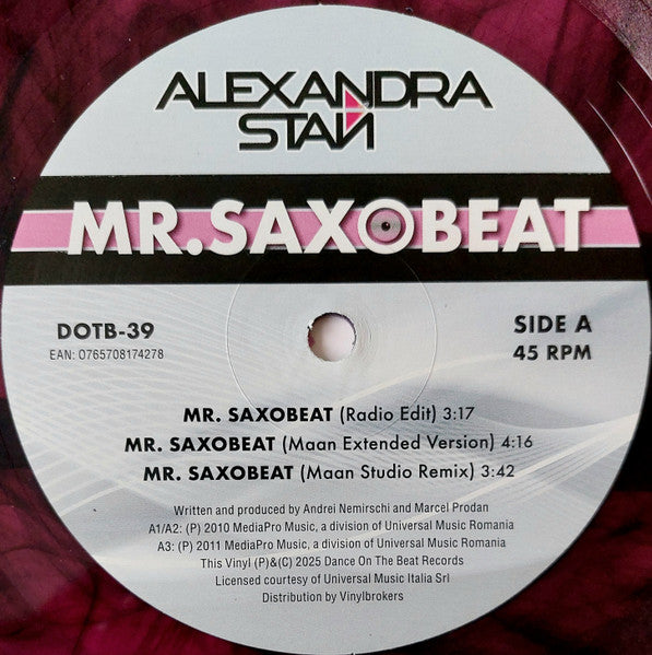 Alexandra Stan : Mr. Saxobeat (12", S/Sided, Maxi, Pin)