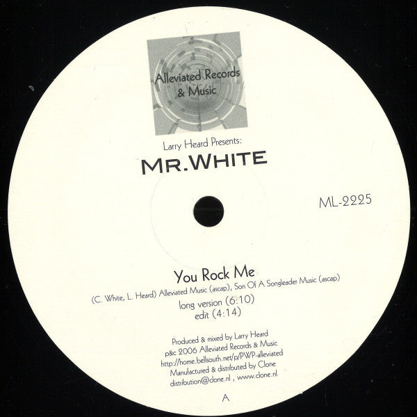 Larry Heard Presents: Chad White - You Rock Me / The Sun Can't Compare — front sleeve