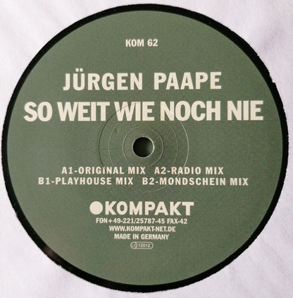 Jürgen Paape : So Weit Wie Noch Nie (12")