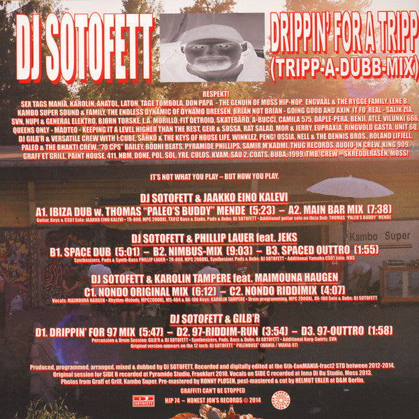 DJ Sotofett - Drippin' For A Tripp (Tripp-A-Dubb-Mix) — back sleeve