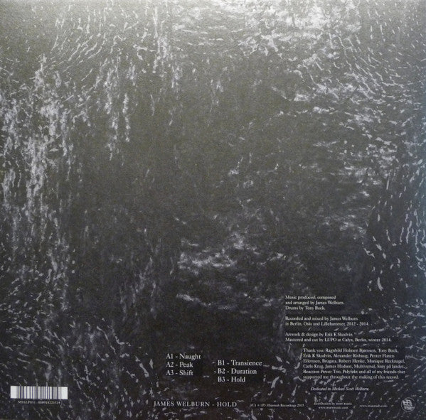 James Welburn - Hold — back sleeve