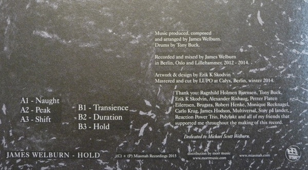James Welburn : Hold (LP, Album, Ltd)