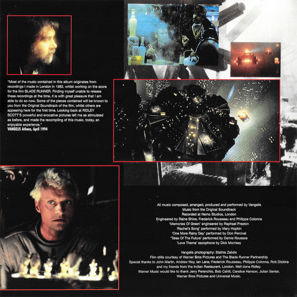 Vangelis - Blade Runner — back sleeve