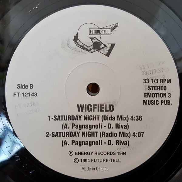 Wigfield* - Saturday Night — front sleeve