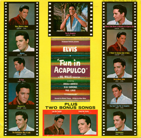 Elvis Presley : Fun In Acapulco (LP, Album, Mono)