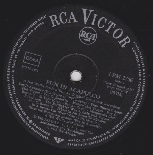 Elvis Presley : Fun In Acapulco (LP, Album, Mono)
