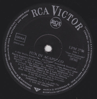 Elvis Presley : Fun In Acapulco (LP, Album, Mono)