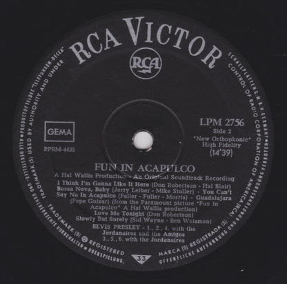 Elvis Presley : Fun In Acapulco (LP, Album, Mono)