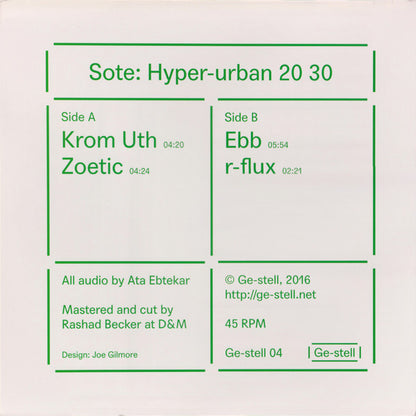 Sote : Hyper-urban 20 30 (12", EP)