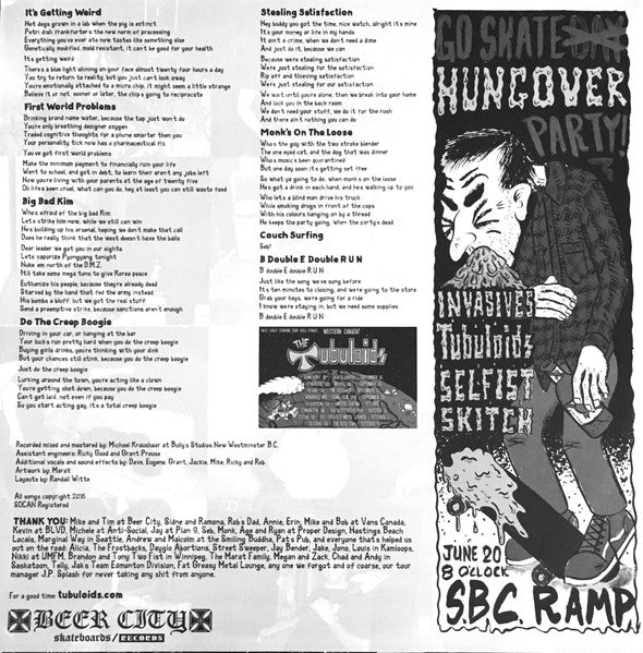 The Tubuloids : Getting Weird (LP, Album, Sli)