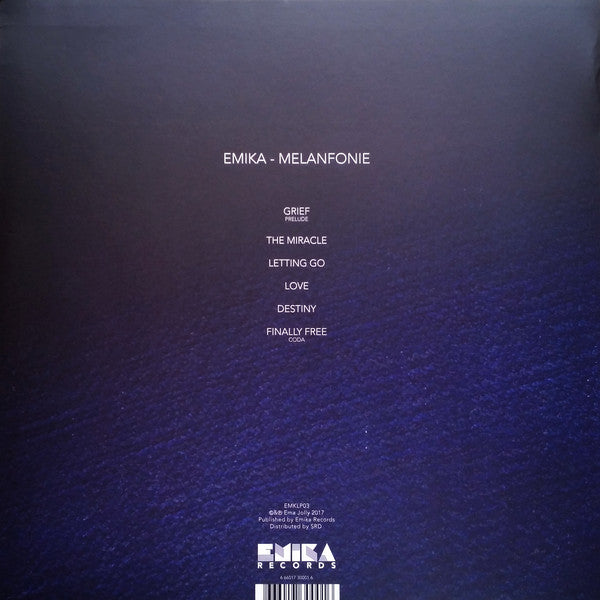 Emika, Michaela Šrůmová, Prague Metropolitan Symphonic Orchestra, Paul Batson - Melanfonie — back sleeve