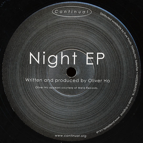 Oliver Ho - Night EP — front sleeve