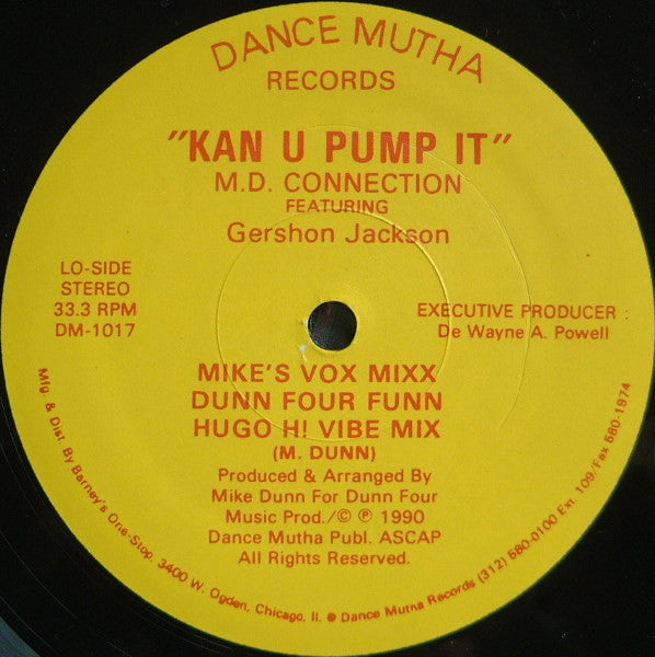 MD Connection, The Featuring Gershon Jackson – Kan U Pump It (12") vinyl record | Paranoise Records