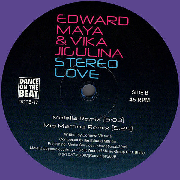 Edward Maya & Vika Jigulina – Stereo Love (12", Single, RE, Pur) vinyl record | Paranoise Records