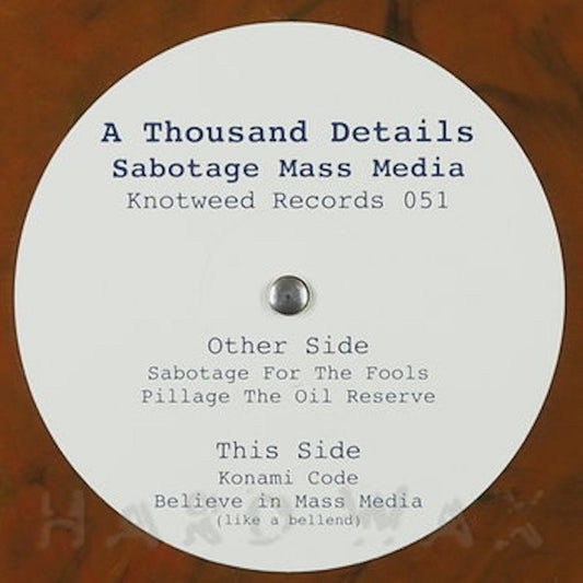 A Thousand Details – Sabotage Mass Media E.P. (12", EP, Col) vinyl record | Paranoise Records