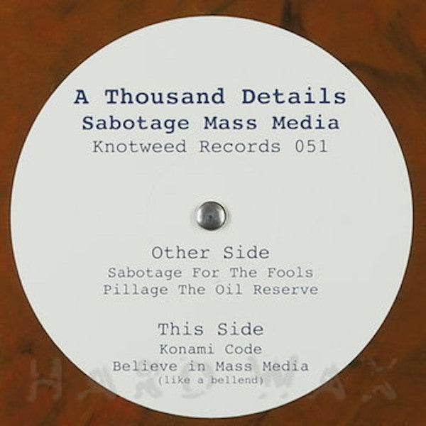 A Thousand Details - Sabotage Mass Media E.P. — front sleeve