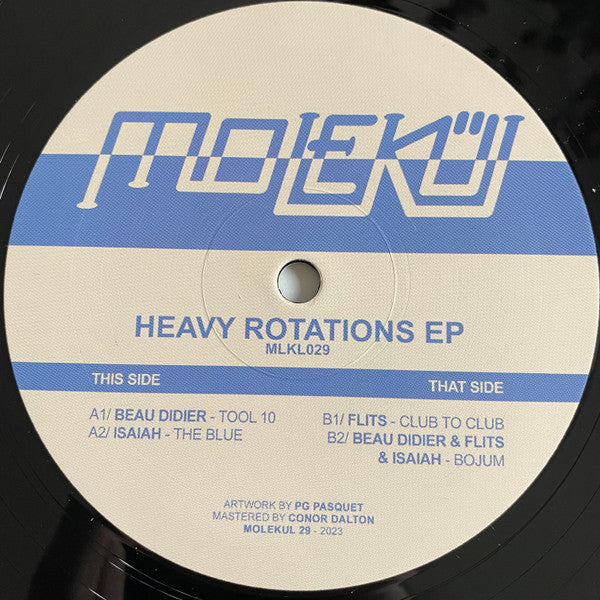 Beau Didier / Flits (4) / Isaiah – Heavy Rotations EP (12", EP) vinyl record | Paranoise Records