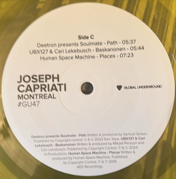Joseph Capriati – Montreal #GU47 (Comp, Ltd + LP, Blu + LP, Yel + LP, Red) vinyl record | Paranoise Records