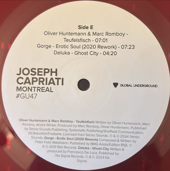 Joseph Capriati – Montreal #GU47 (Comp, Ltd + LP, Blu + LP, Yel + LP, Red) vinyl record | Paranoise Records