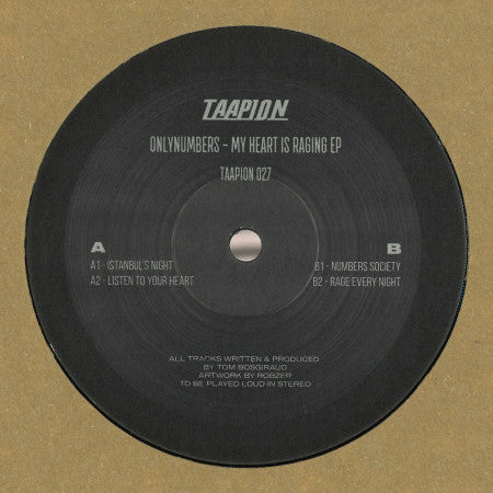 Onlynumbers - My Heart Is Raging EP — back sleeve