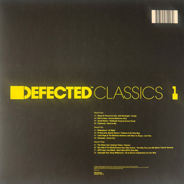 Various – Defected Classics 1 (3x12", Comp) vinyl record | Paranoise Records