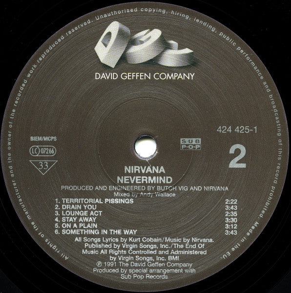 Nirvana – Nevermind (LP, Album, RE, RP, 180) vinyl record | Paranoise Records