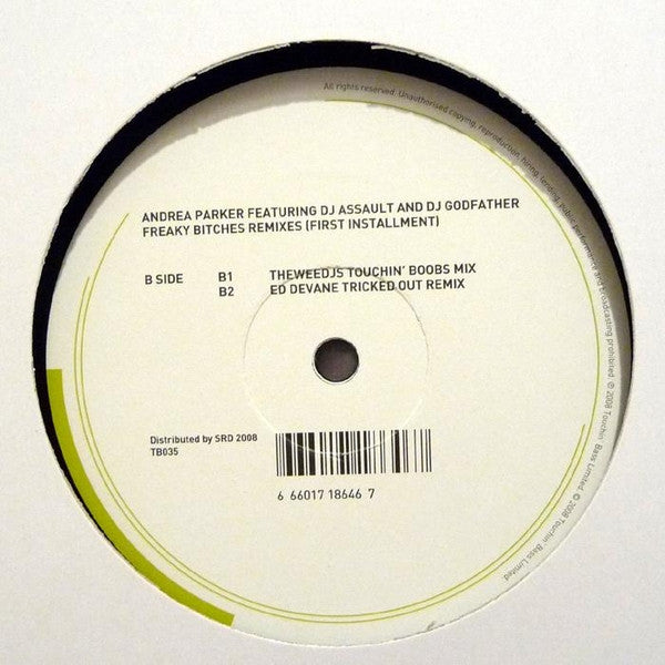 Andrea Parker Featuring DJ Assault And DJ Godfather - Freaky Bitches Remixes (First Installment) — back sleeve