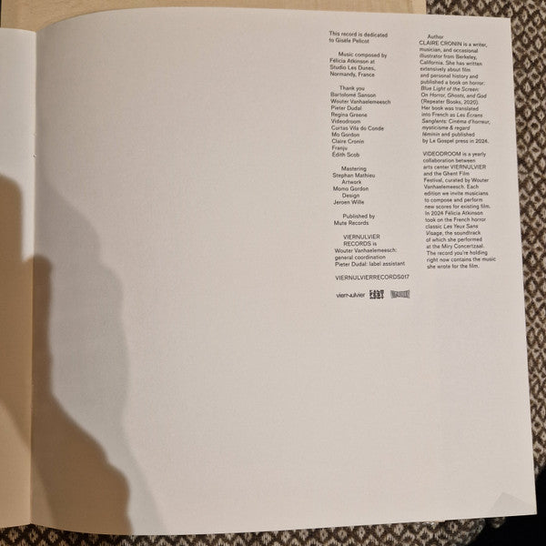Félicia Atkinson – Sans Visage (LP, Album, Ltd) vinyl record | Paranoise Records