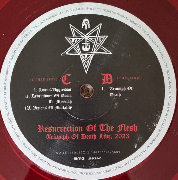 Triumph Of Death – Resurrection Of The Flesh (Triumph Of Death Live, 2023) (2xLP, Album, Ltd, Red + 7", Red) vinyl record | Paranoise Records