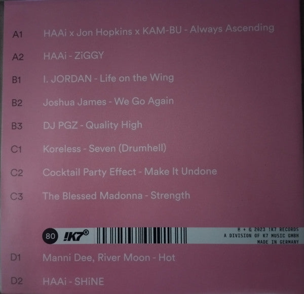 HAAi – DJ Kicks (2xLP, Comp) vinyl record | Paranoise Records