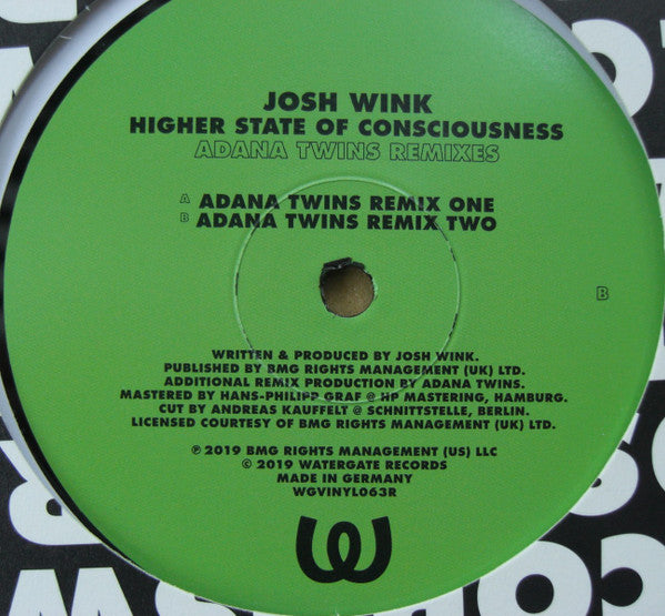 Josh Wink – Higher State Of Consciousness (Adana Twins Remixes) (12", RP) vinyl record | Paranoise Records
