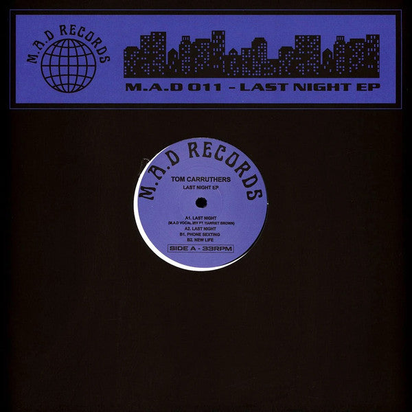Tom Carruthers – Last Night EP (12", EP) vinyl record | Paranoise Records
