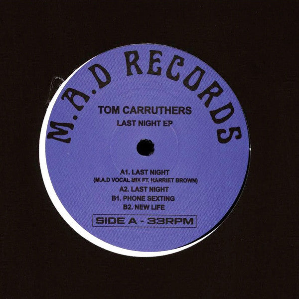 Tom Carruthers – Last Night EP (12", EP) vinyl record | Paranoise Records