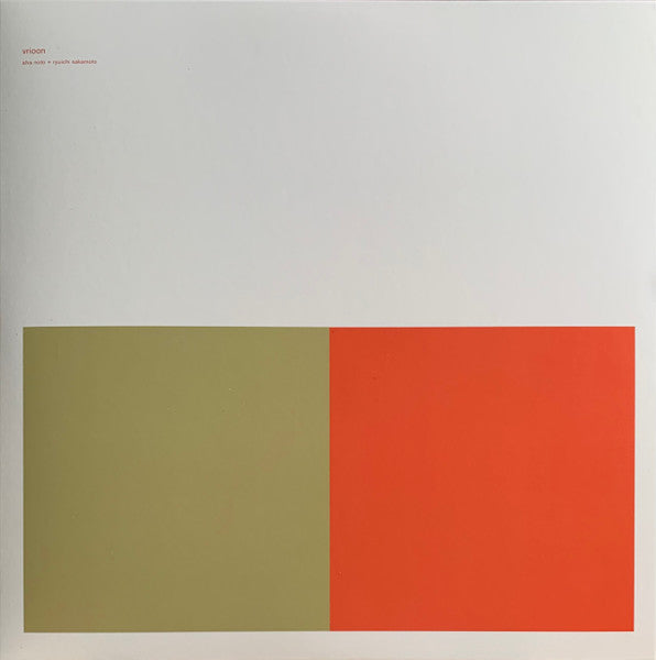 Alva Noto + Ryuichi Sakamoto - Vrioon — front sleeve