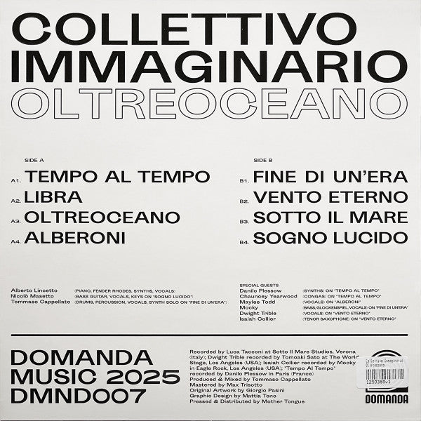 Collettivo Immaginario - Oltreoceano — back sleeve