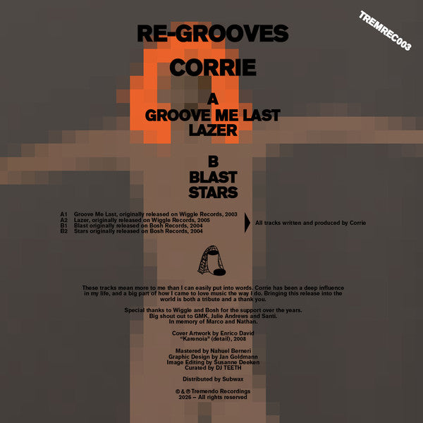 Corrie - Re-Grooves — back sleeve