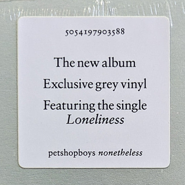 Pet Shop Boys – Nonetheless (LP, Album, Ltd, Gre) vinyl record | Paranoise Records