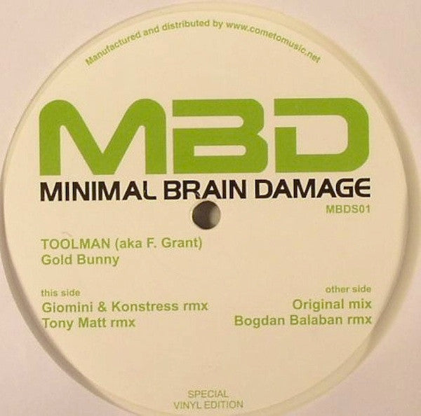 Toolman aka Francesco Grant – Gold Bunny (12", S/Edition, whi) vinyl record | Paranoise Records