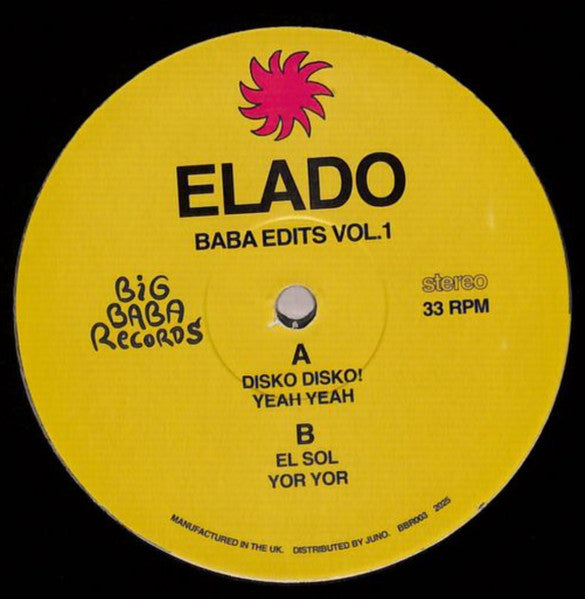 Elado – Baba Edits Vol. 1 (12", 180) vinyl record | Paranoise Records