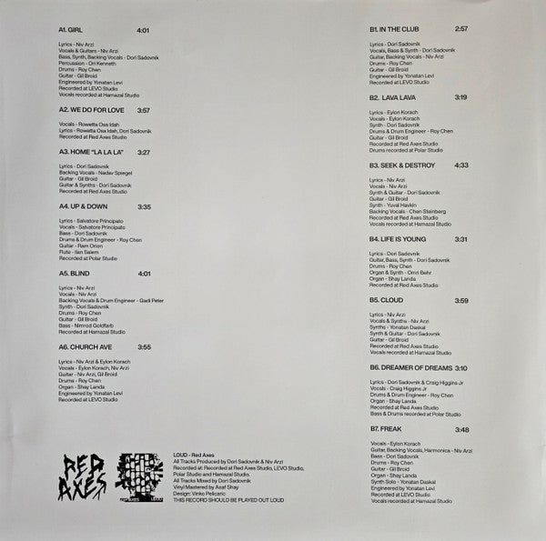 Red Axes – LOUD (LP) vinyl record | Paranoise Records
