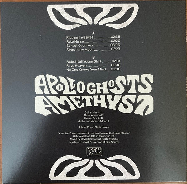 Apollo Ghosts - Amethyst — back sleeve