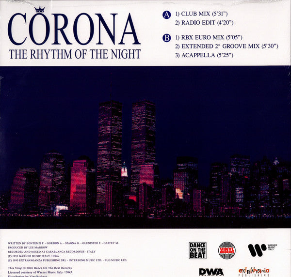 Corona – The Rhythm Of The Night (12", Blu) vinyl record | Paranoise Records