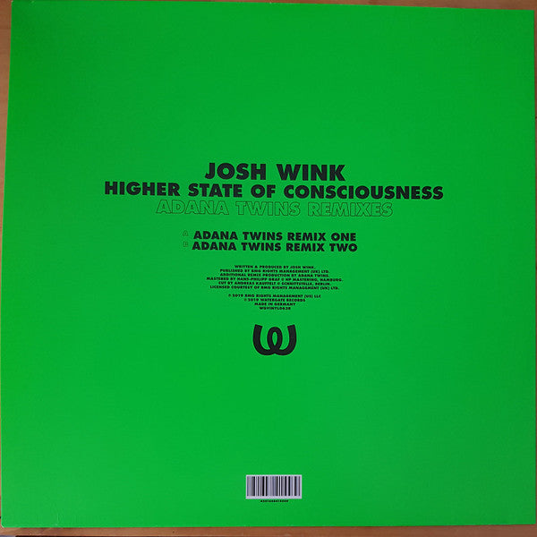 Josh Wink - Higher State Of Consciousness (Adana Twins Remixes) — back sleeve