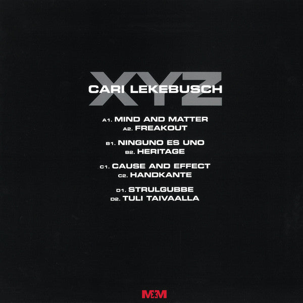 Cari Lekebusch - XYZ — back sleeve